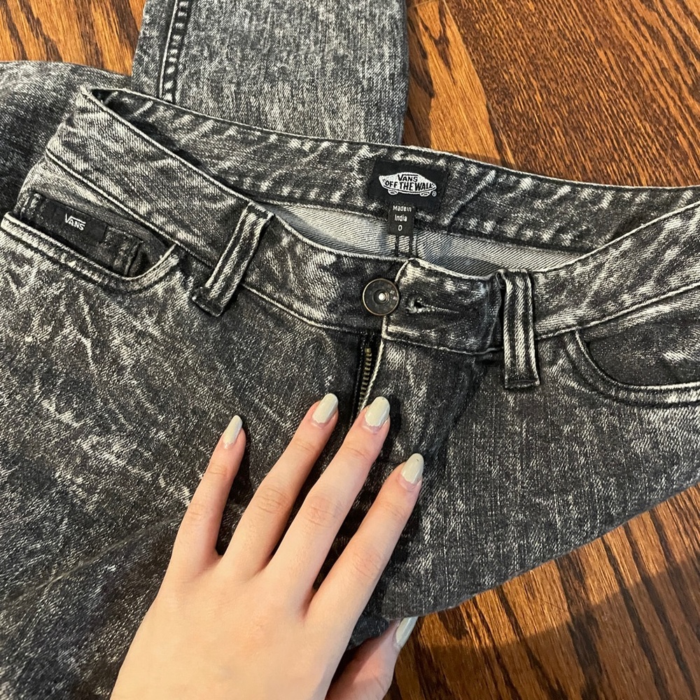 Vans black acid wash jeans